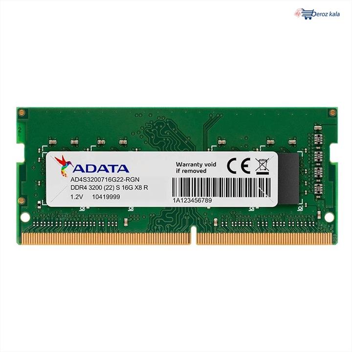 رم لپ تاپ Adata تک کاناله 3200 مگاهرتز با ظرفیت 16 گیگابایت DDR4